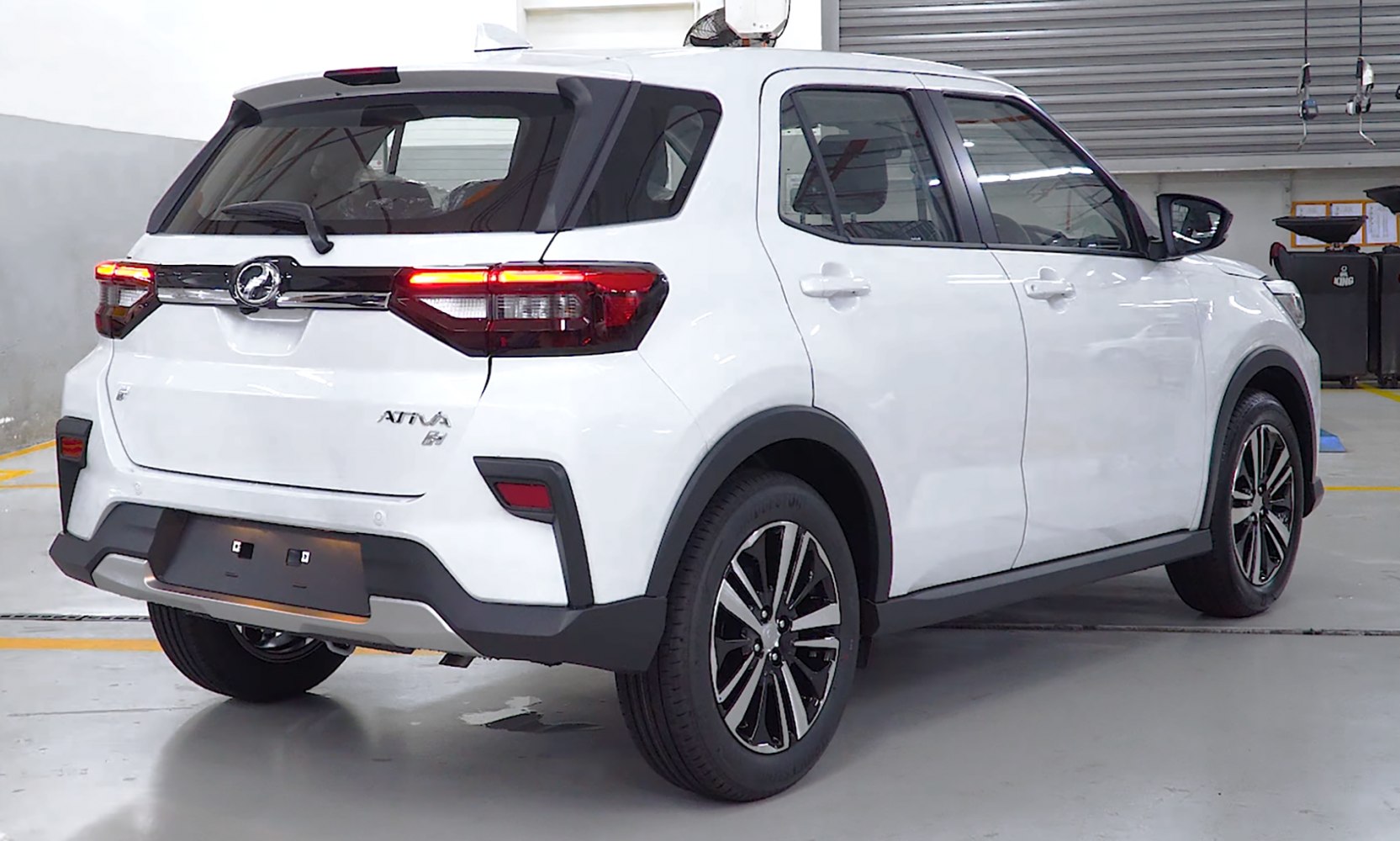 Rear side view with LED tail lights and alloy wheels