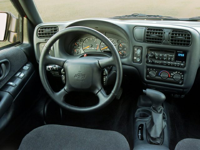 Steering wheel, instrument cluster, center console with gear shift and controls