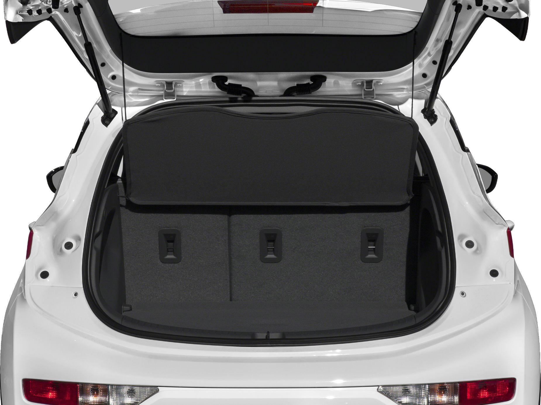 Open hatchback trunk with rear seats and spacious cargo area