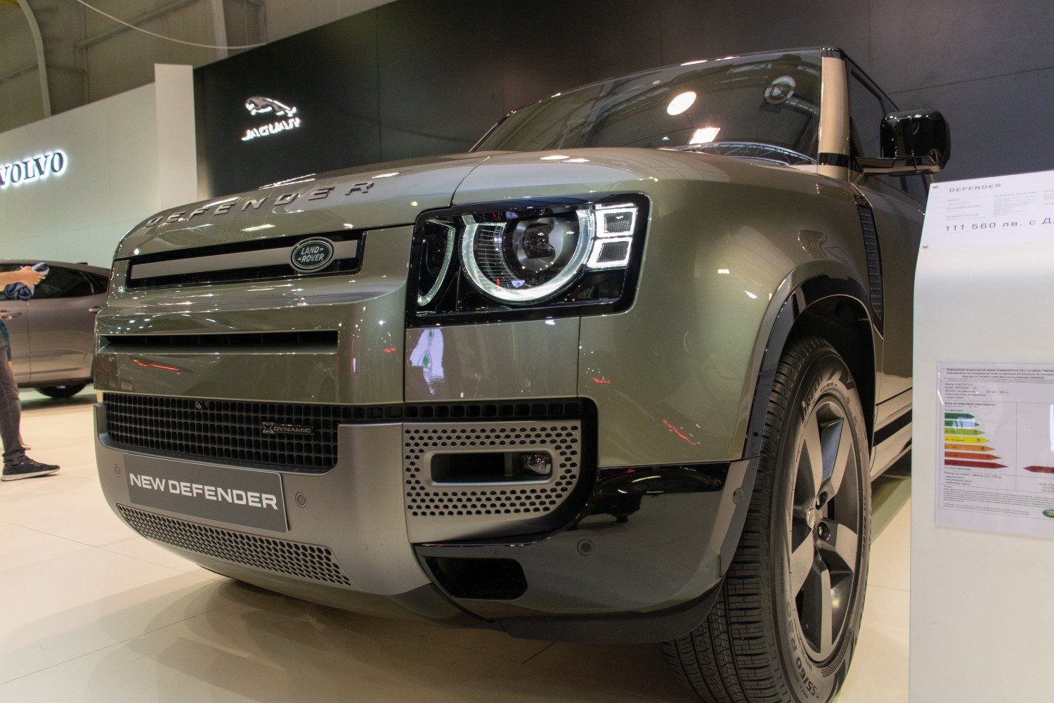 Close-up of SUV front with LED headlights and rugged grille design