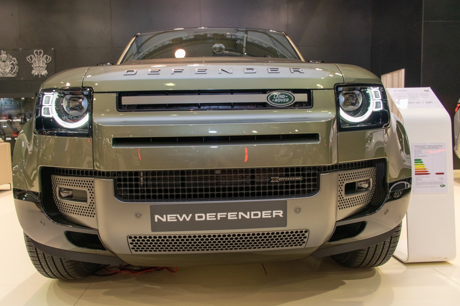 Close-up front view with LED headlights and X-Dynamic badge