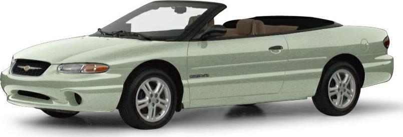 3/4 front-left view, Light Cypress Green Pearlcoat / Black Vinyl Top