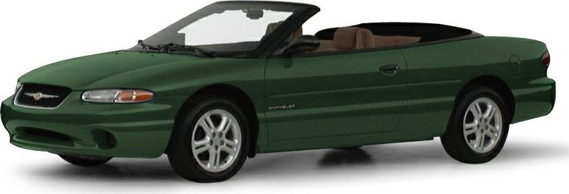 3/4 front-left view, Shale Green Metallic Clearcoat / Black Vinyl Top