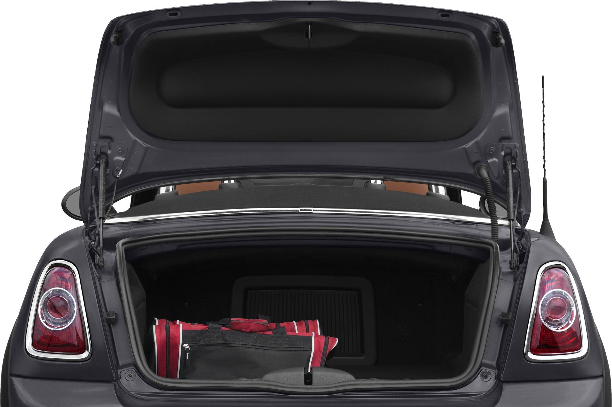 Open trunk with visible luggage inside