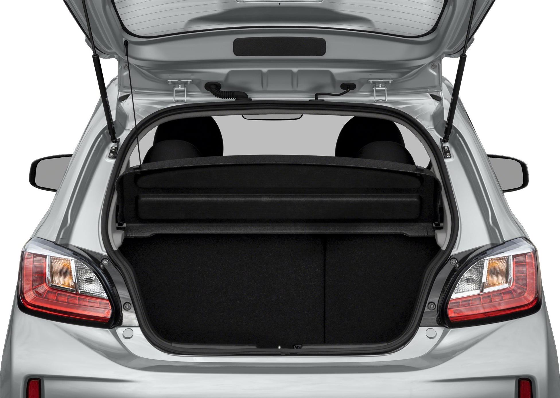 Open rear hatch showing hatchback cargo space.