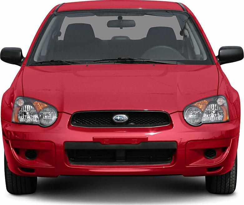 Front view with distinctive headlights and grille