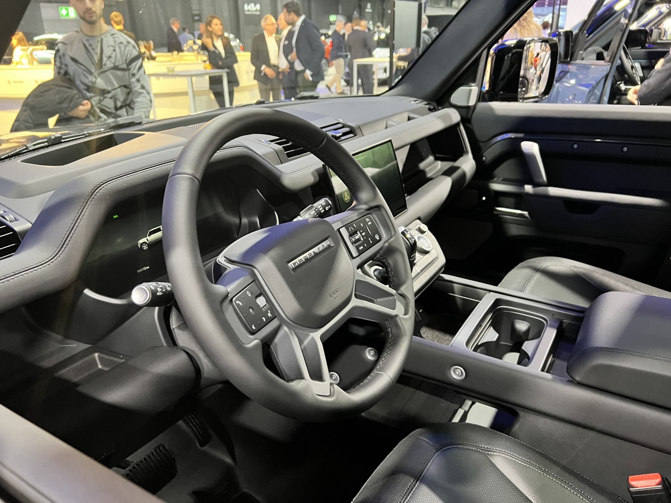 Digital dashboard and multifunction steering wheel in a modern SUV interior
