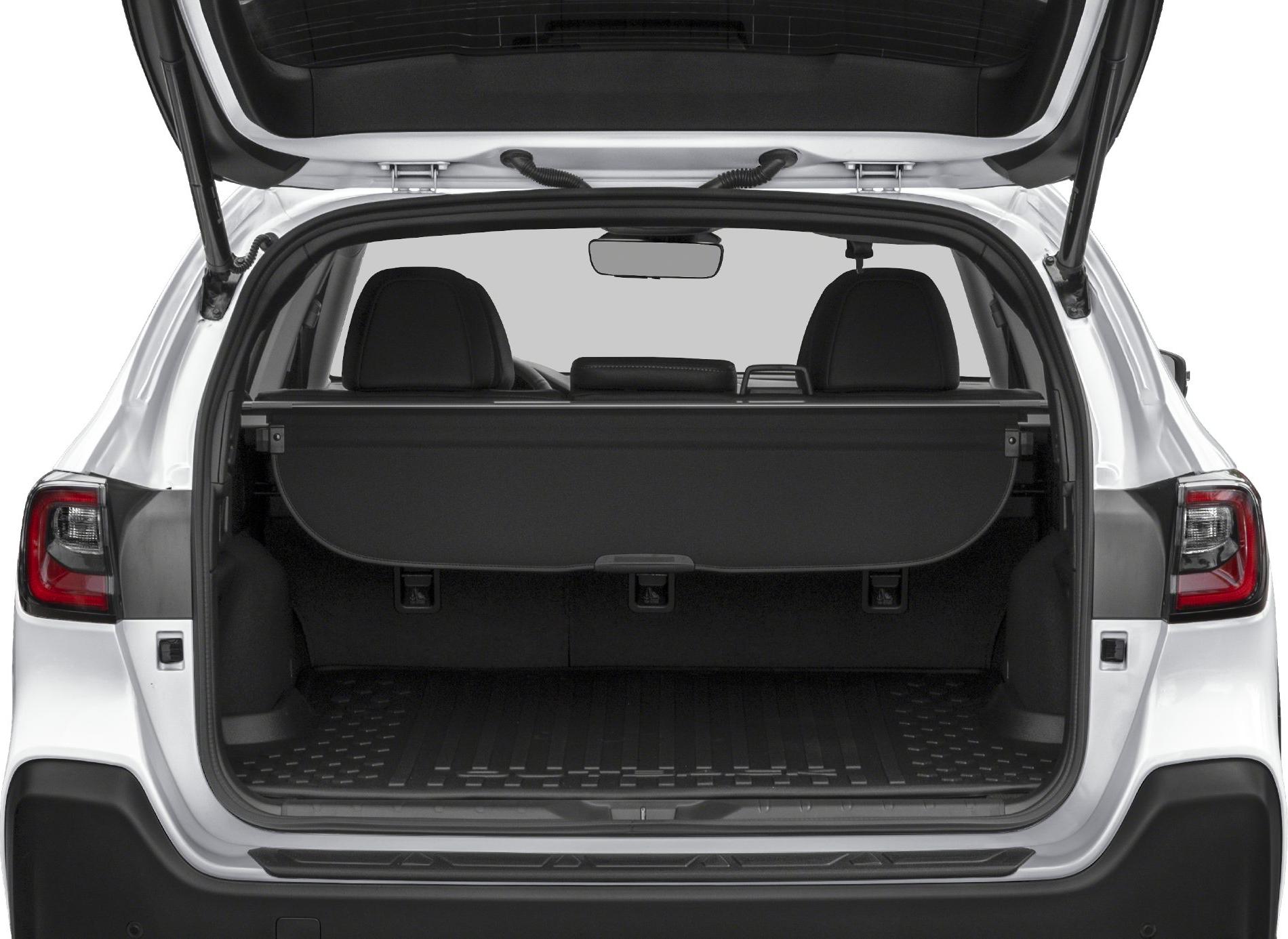 Rear view of spacious cargo area with retractable cover and hatchback access.