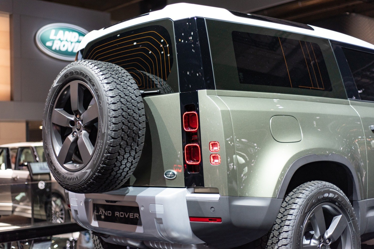 Rear section with spare wheel and unique tail lights