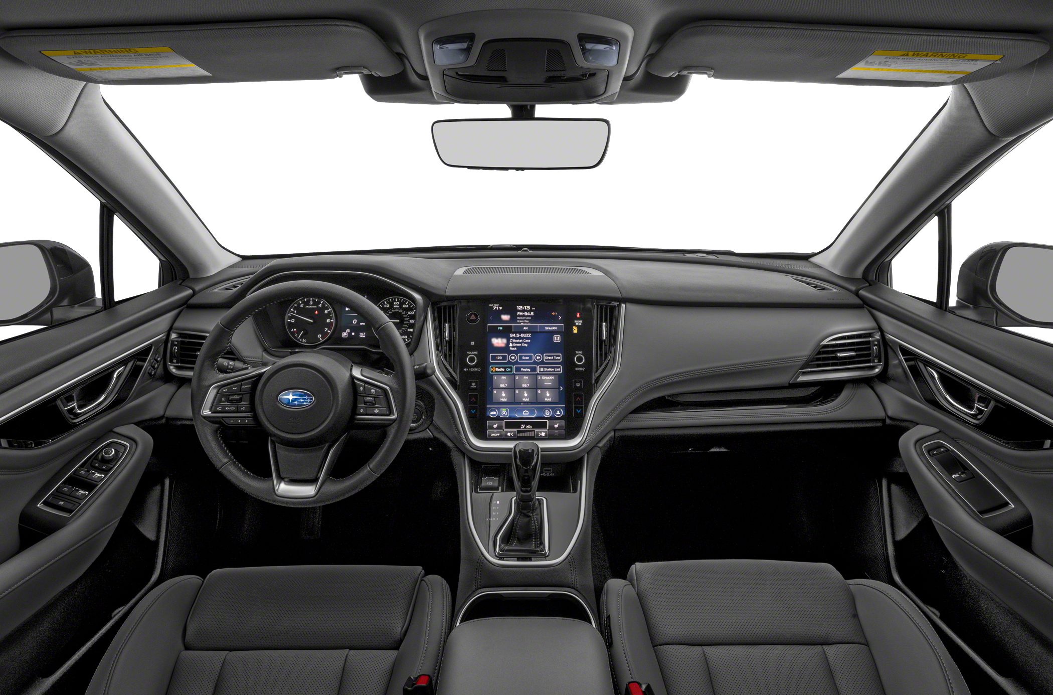 Modern dashboard with digital cluster and touchscreen infotainment system
