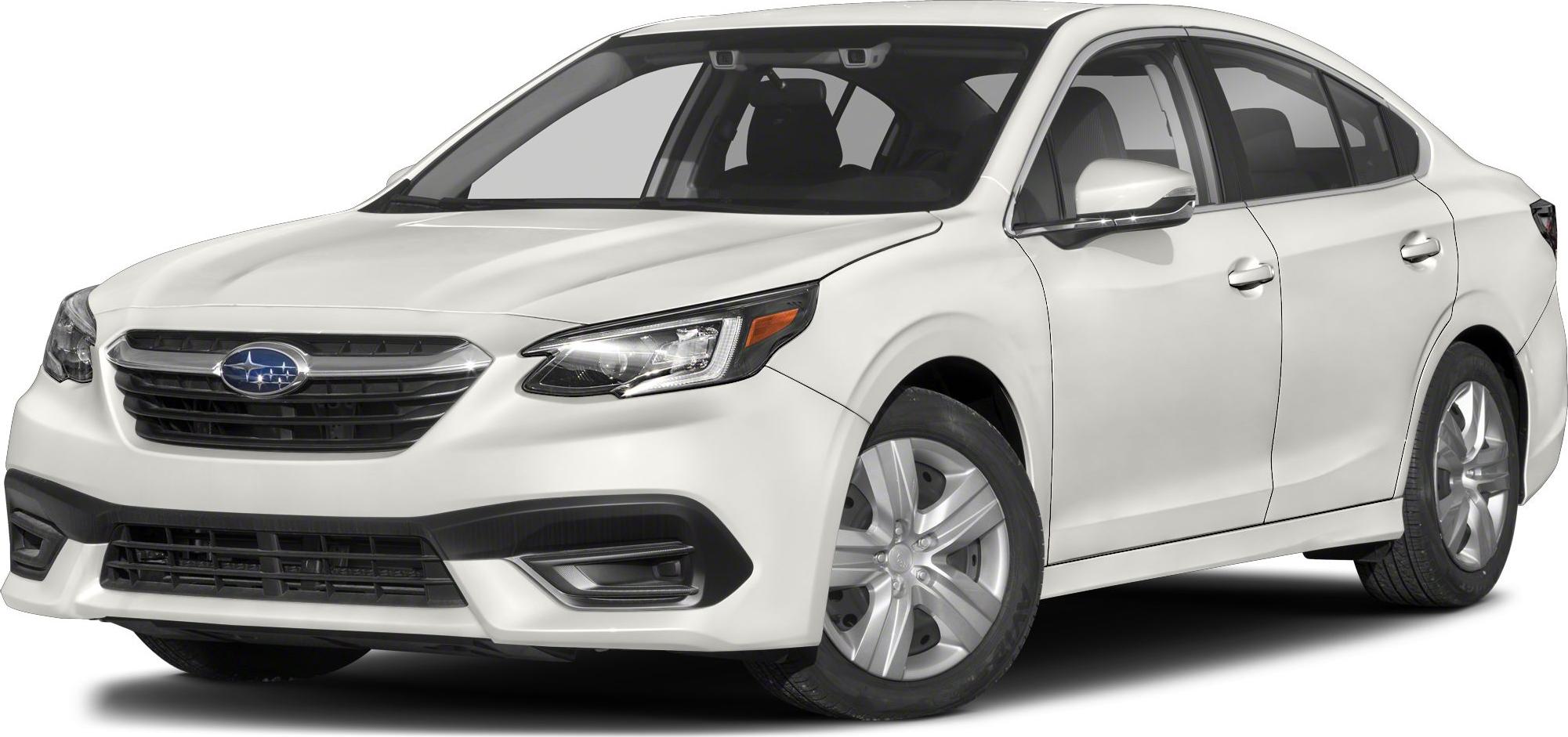 Front view of sedan with modern headlights and grille