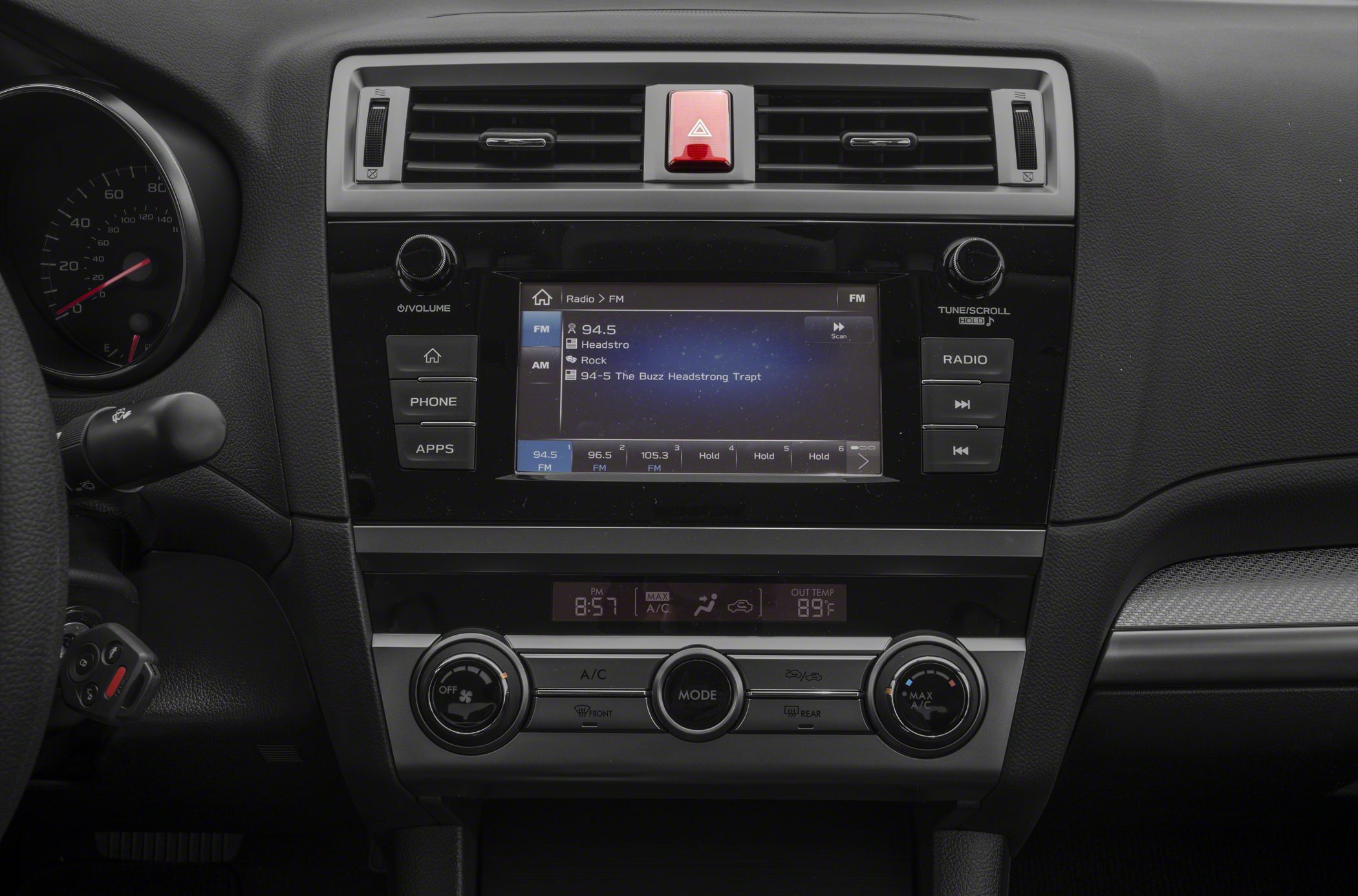 Car touchscreen multimedia system and climate control panel