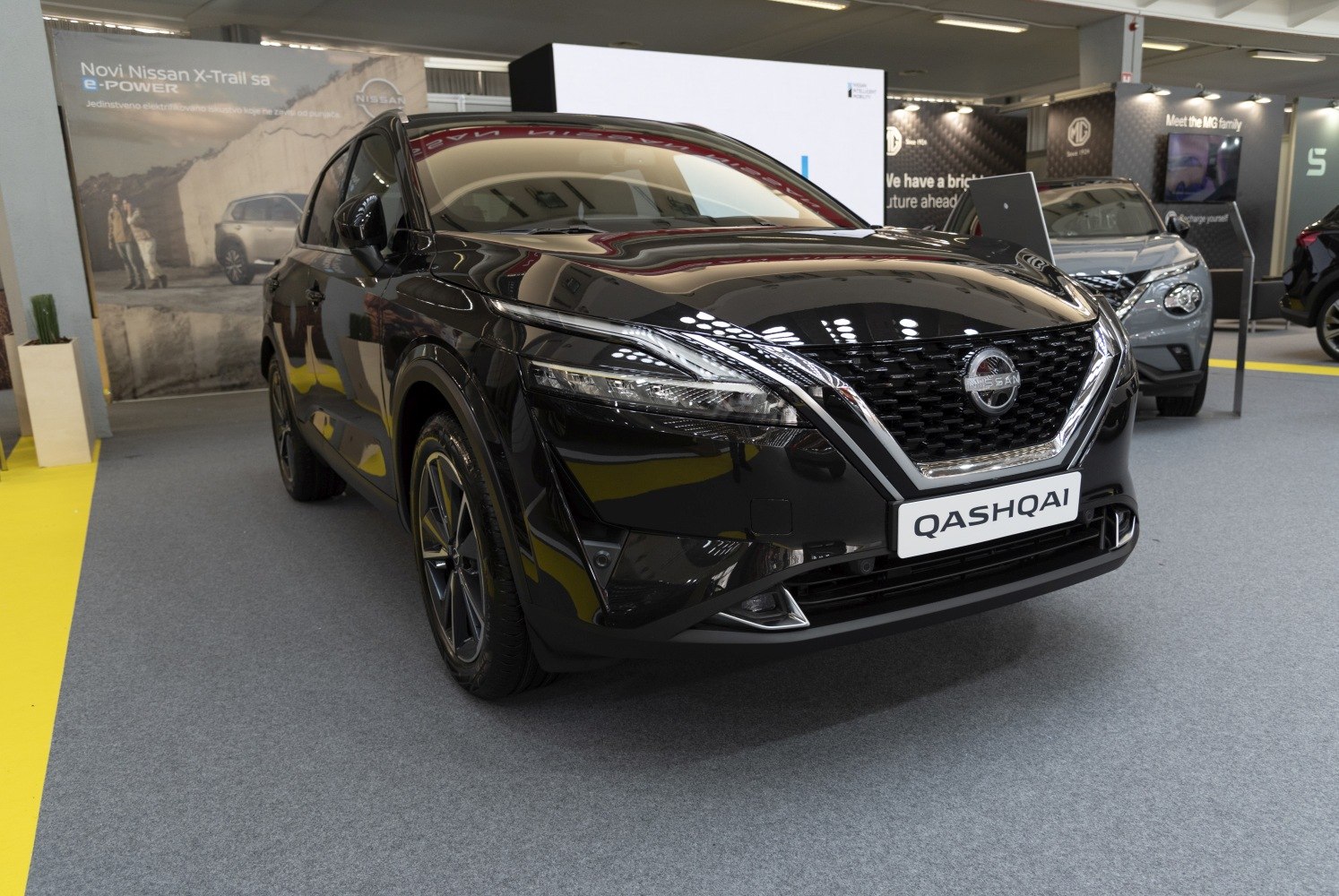 Front angle with LED headlights and black grille