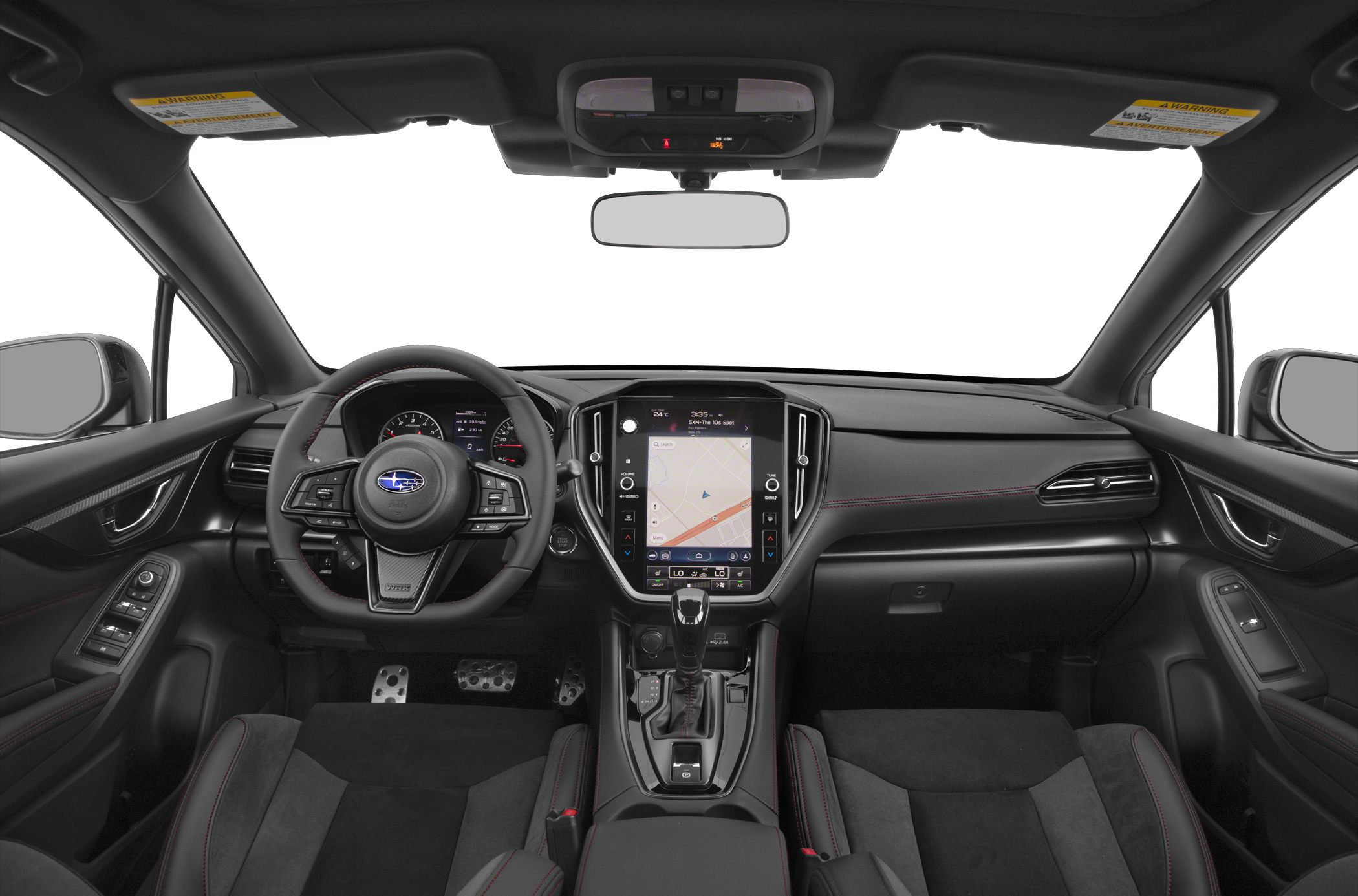 Digital dashboard, touchscreen, steering wheel, sporty seats