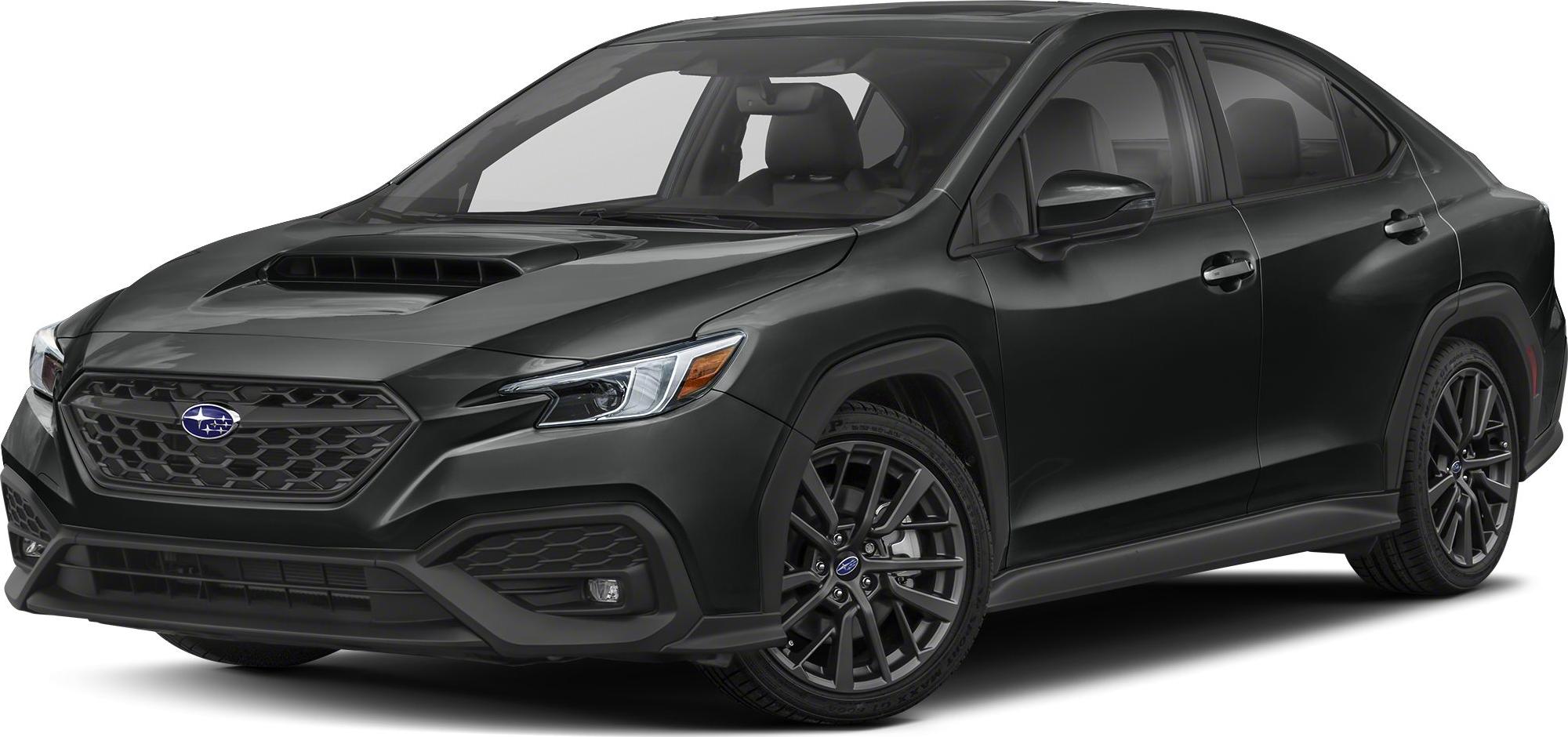 Front-side view showing a hood scoop and sporty alloy wheels.