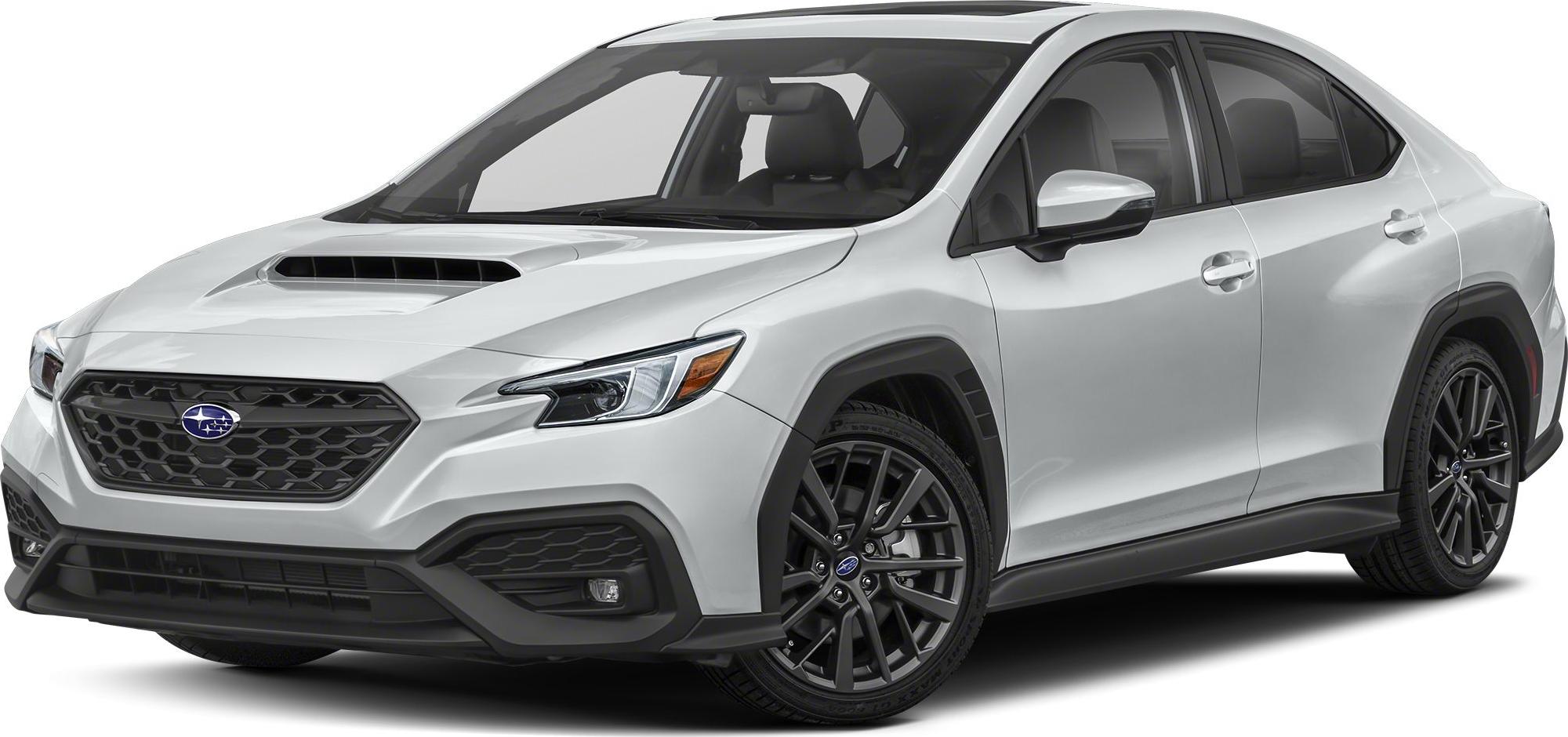 Hexagonal grille, hood scoop, side profile with black wheels
