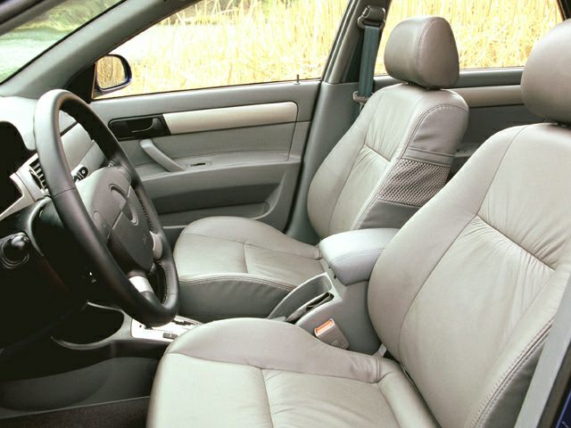 Leather front seats and dashboard of a car interior