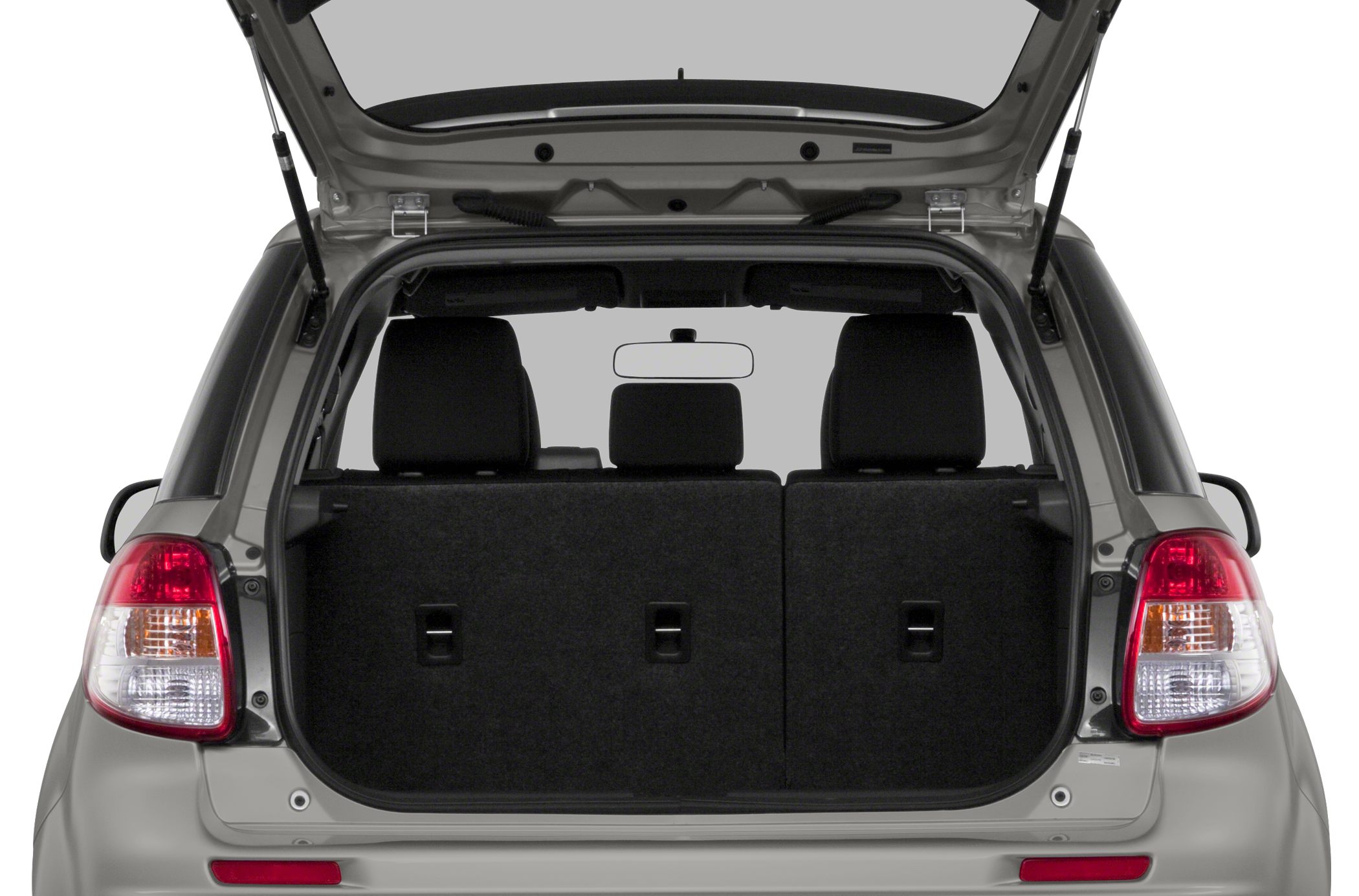 Open hatchback with rear seats and visible taillights