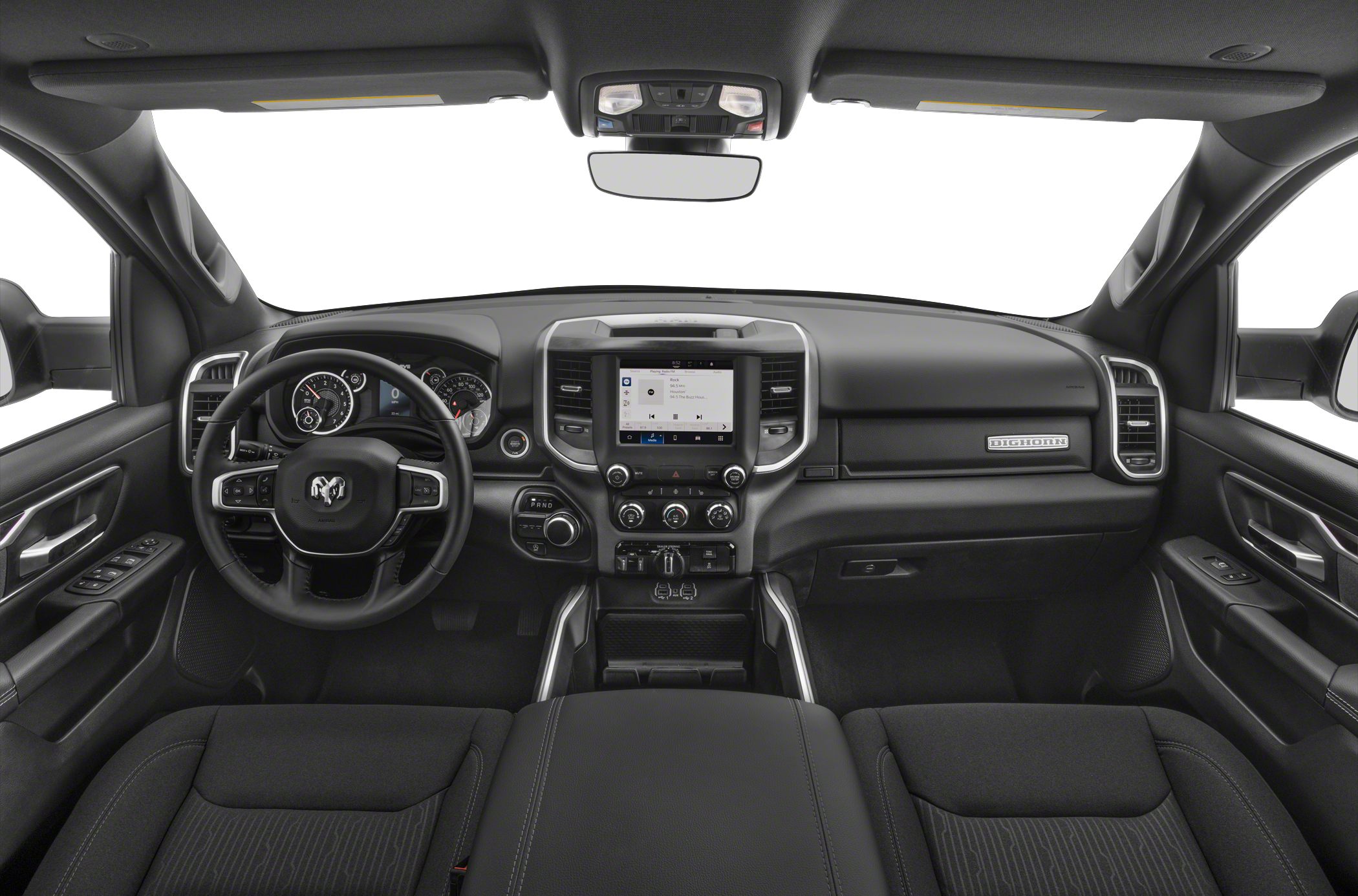 Dashboard and multifunction steering wheel with touchscreen