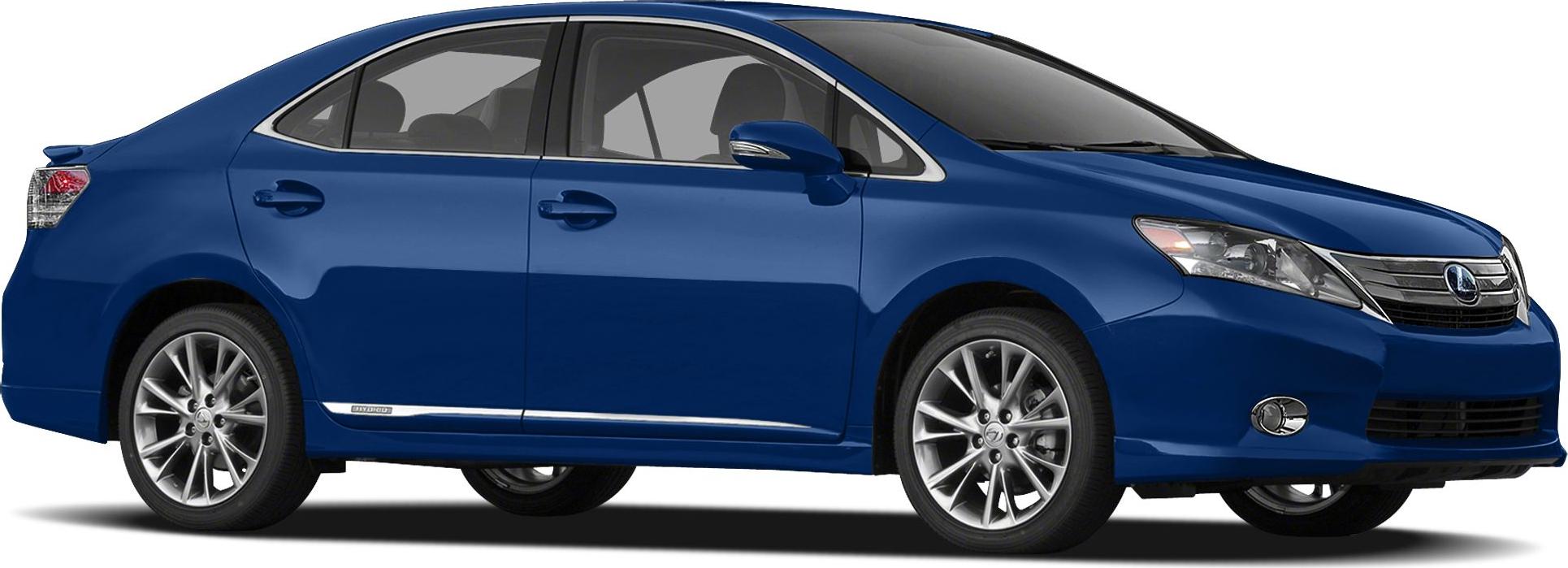 Side profile of hybrid sedan with alloy wheels and door details