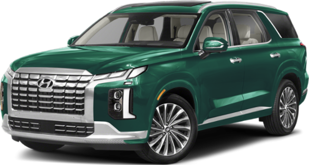 Large luxury SUV with bold front grille and distinctive LED headlamps