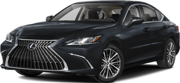 Luxury sedan with bold spindle grille and sharp LED headlights