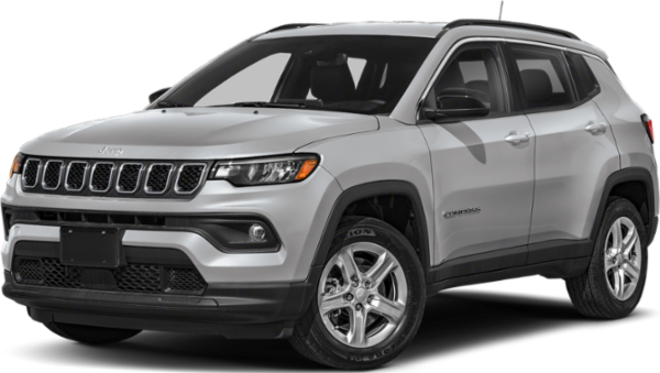 Front view of SUV with distinctive grille and LED headlights