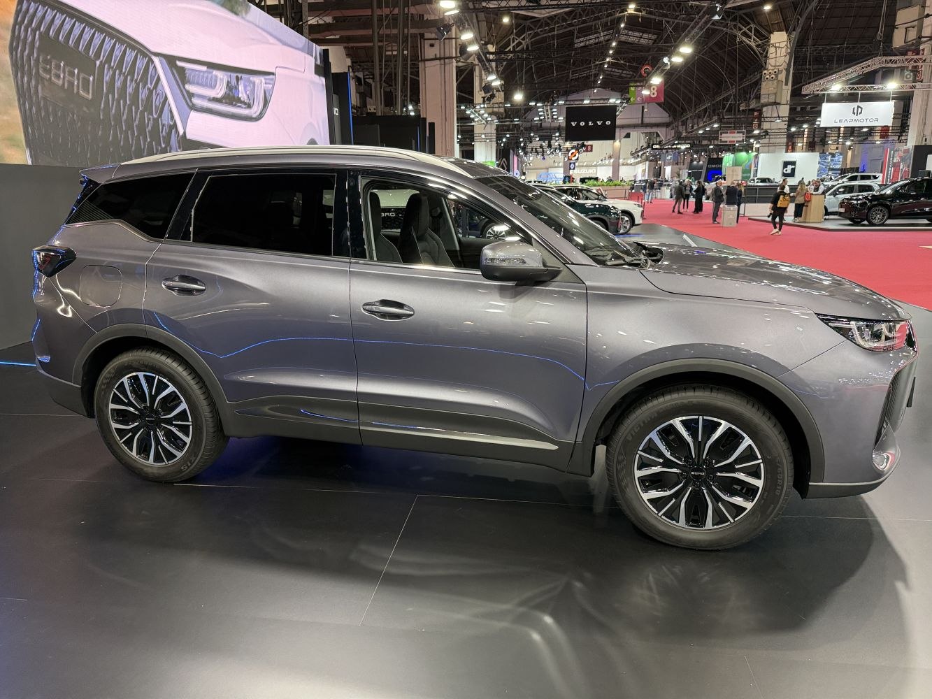 Side view of sleek SUV with stylish alloy wheels