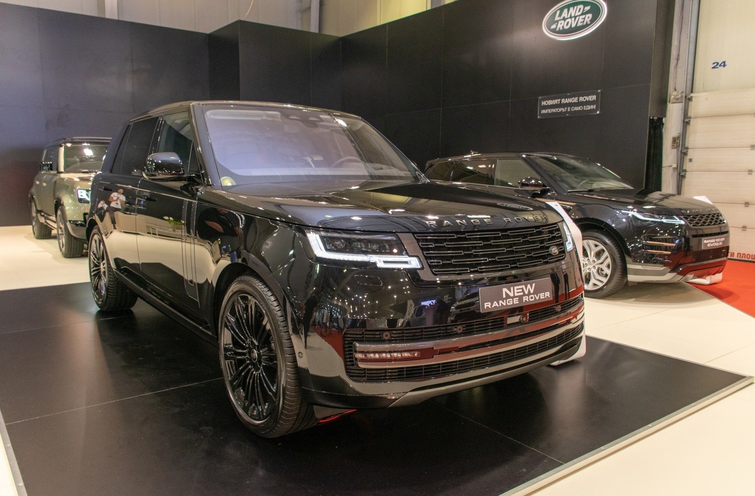 Luxury SUV front with sleek grille and LED headlights