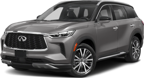 Silver luxury SUV with prominent chrome grille and sleek LED headlights