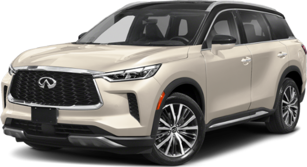 Front grille and LED headlights of a modern luxury SUV