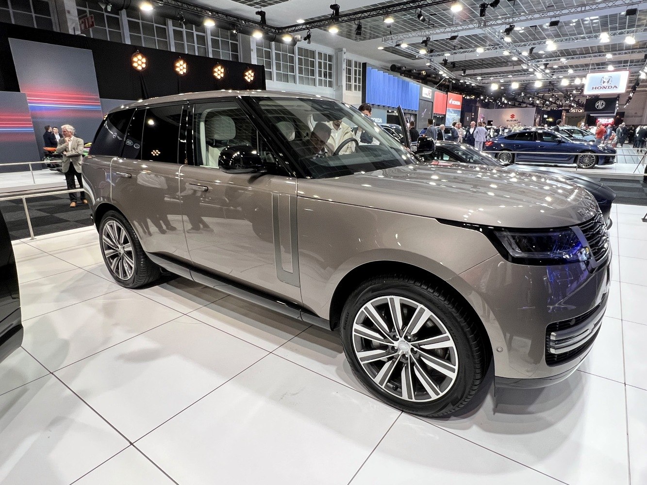 Luxury SUV with sleek body and stylish alloy wheels