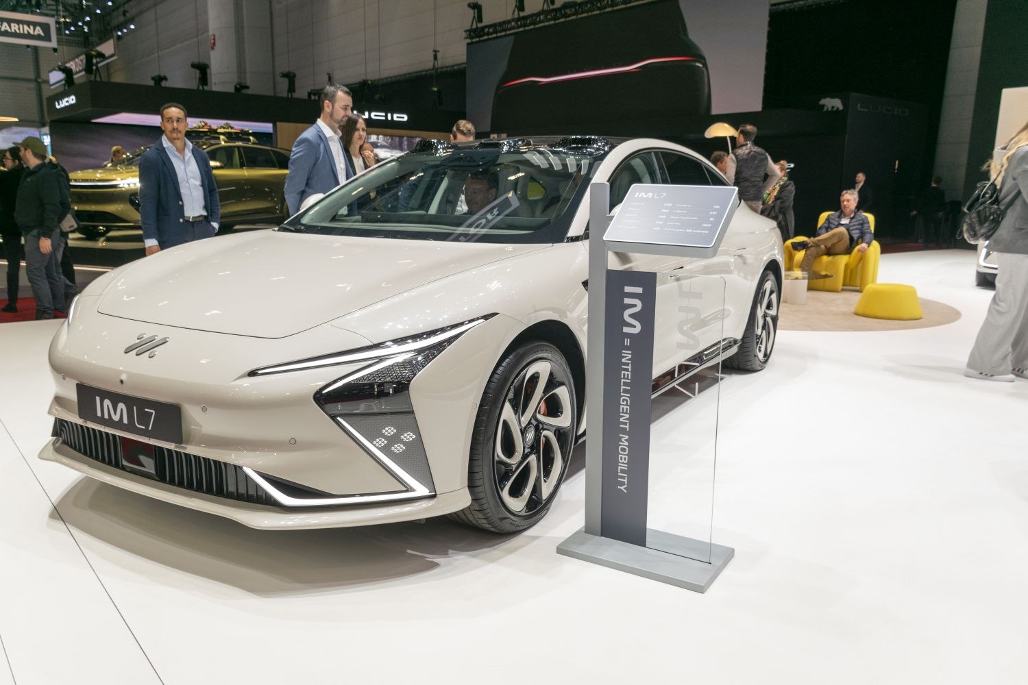 Sleek front fascia with sharp headlights and stylish alloy wheels