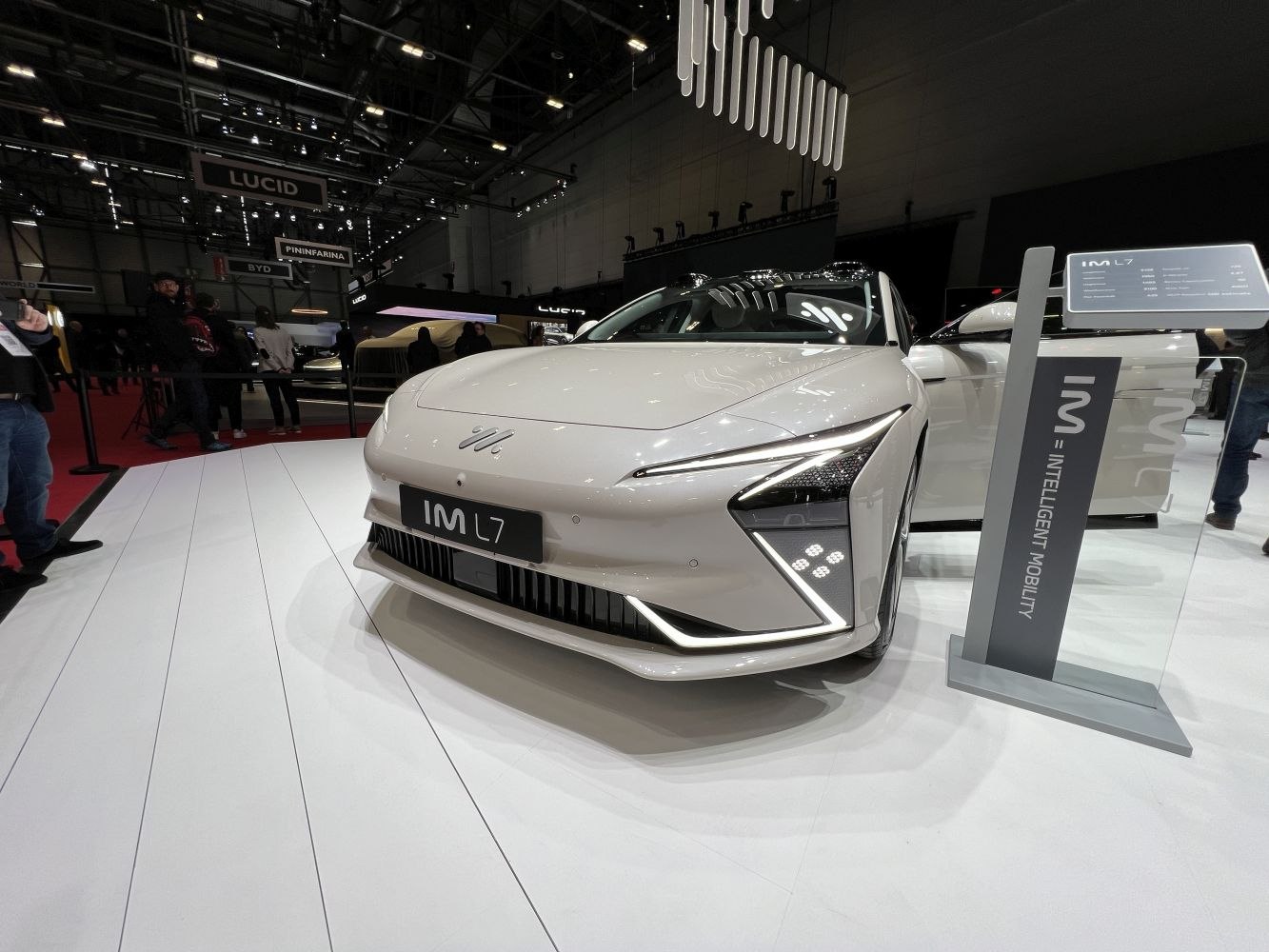 Front view with distinctive LED headlights and modern sleek design