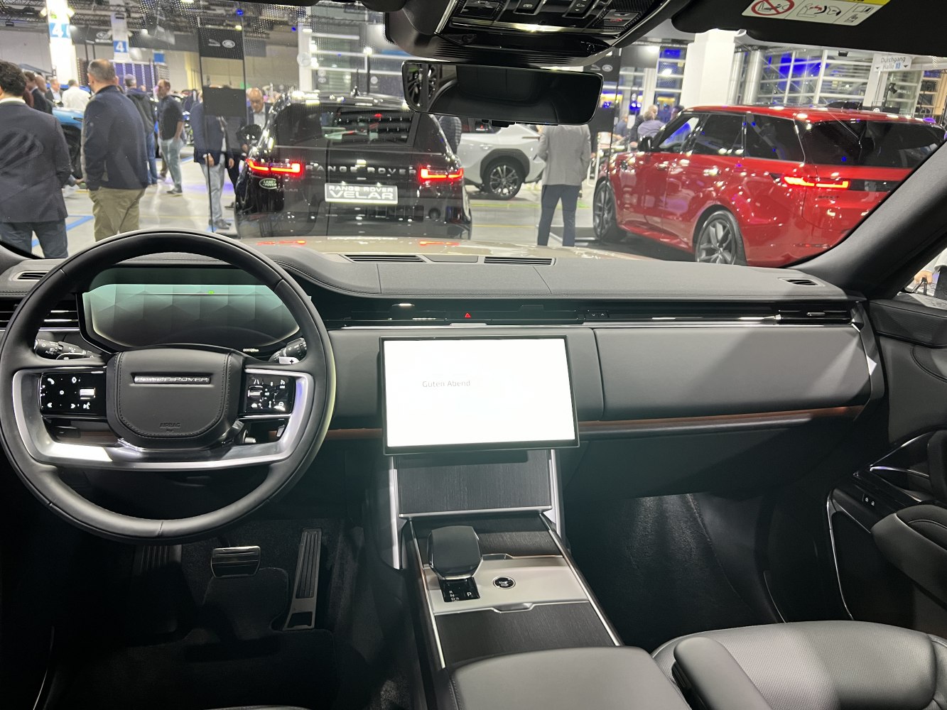 Luxury SUV dashboard with digital cluster and touchscreen center display