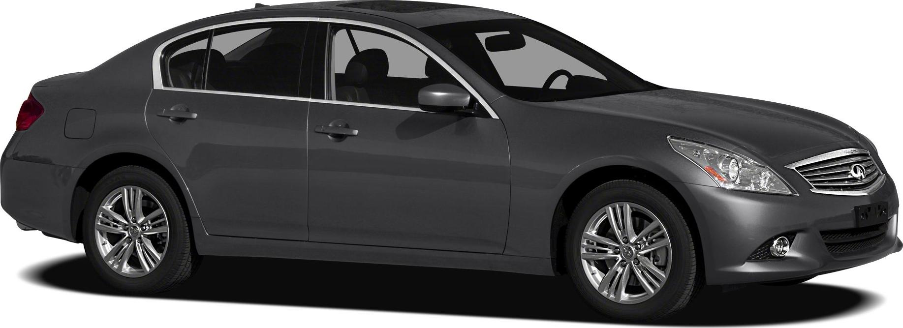 Side profile and front view of a sleek sedan with alloy wheels
