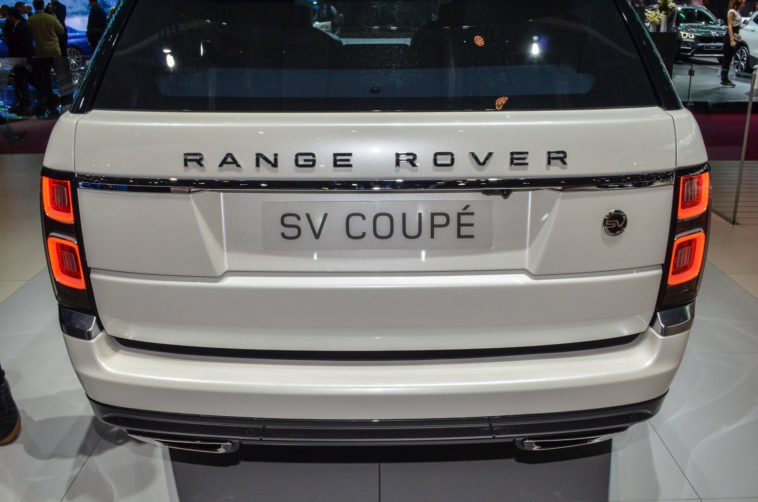 Rear view with distinctive rectangular LED taillights and SV badge.