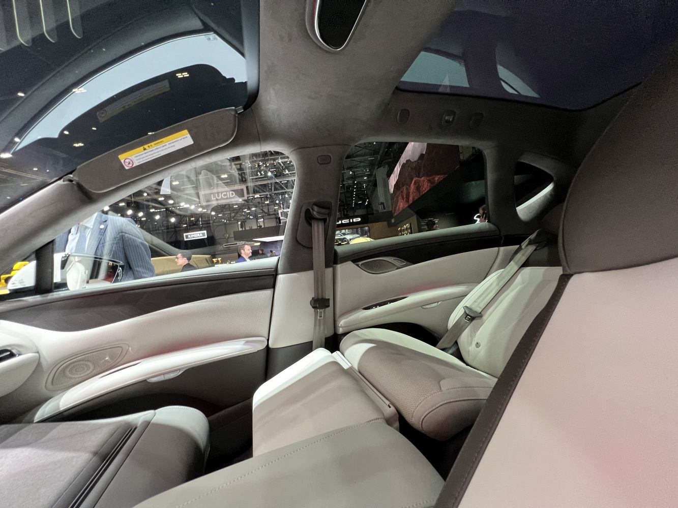 Interior with premium leather seats and panoramic glass roof