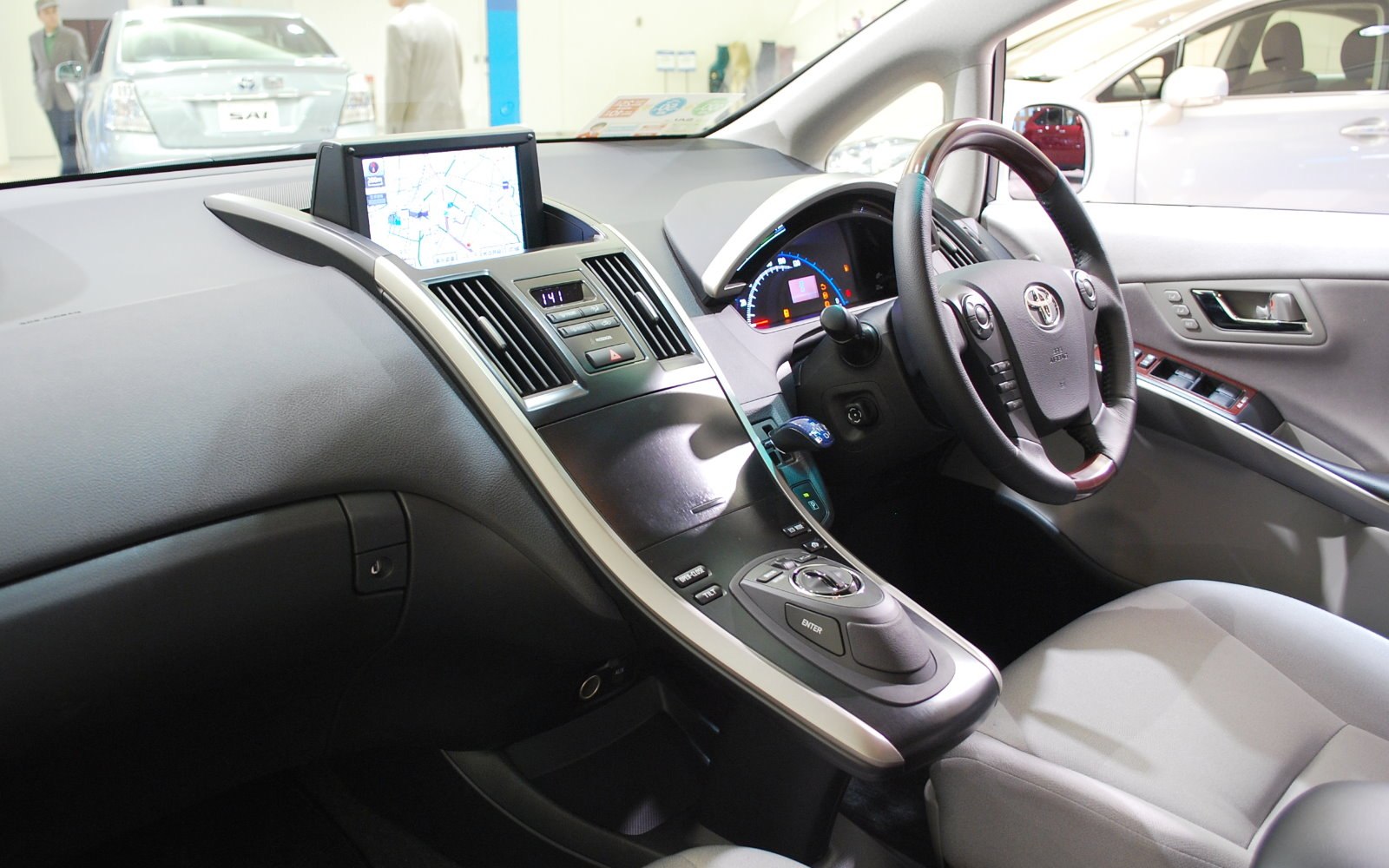 Advanced dashboard and navigation system in modern car interior
