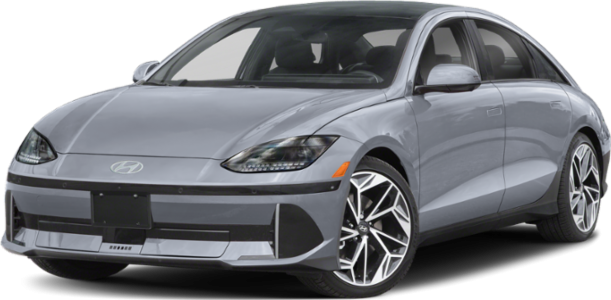 Front side view with LED headlights and alloy wheels
