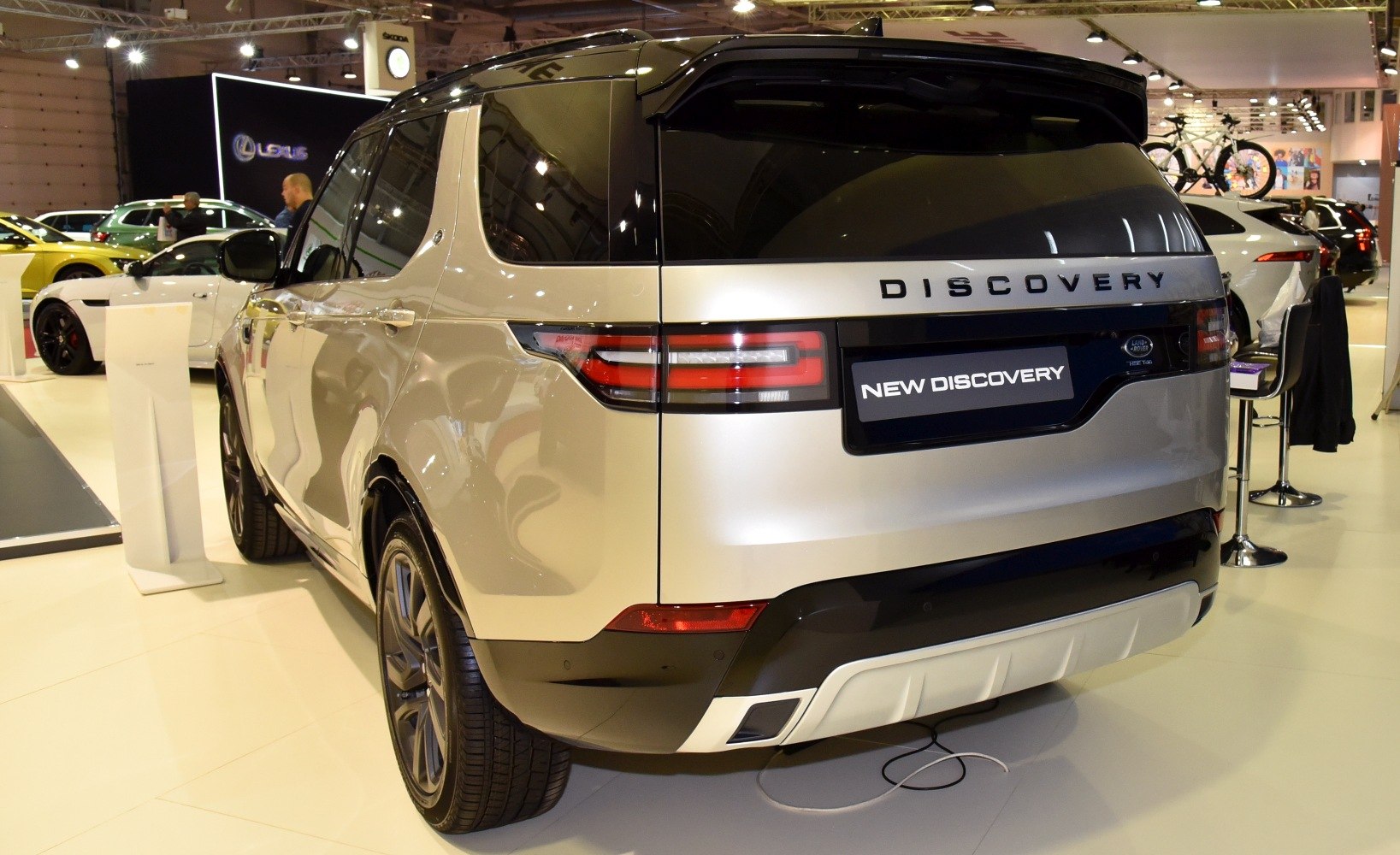 SUV rear view with LED taillights and silver paint