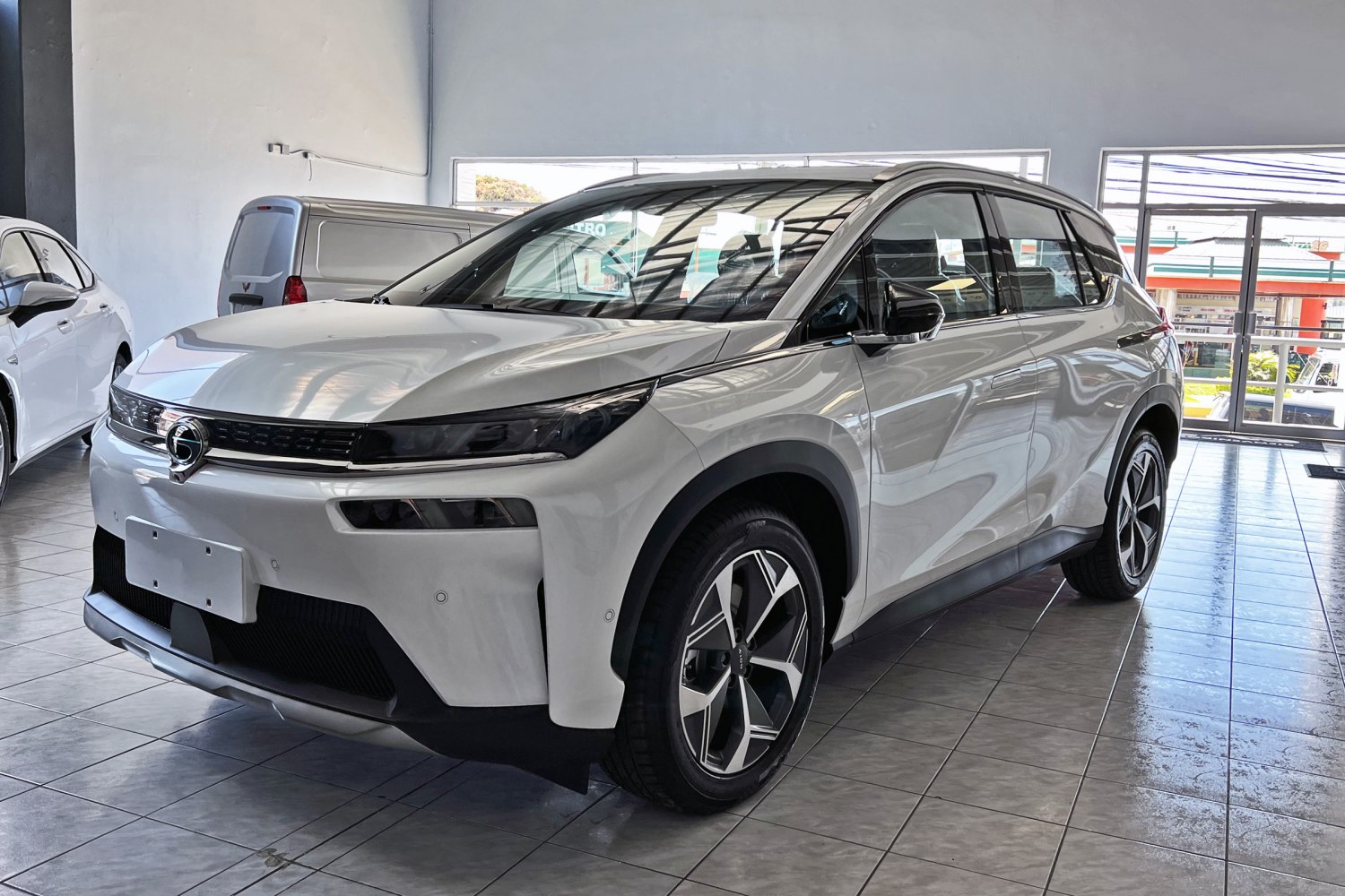 Modern SUV with split headlights and alloy wheels