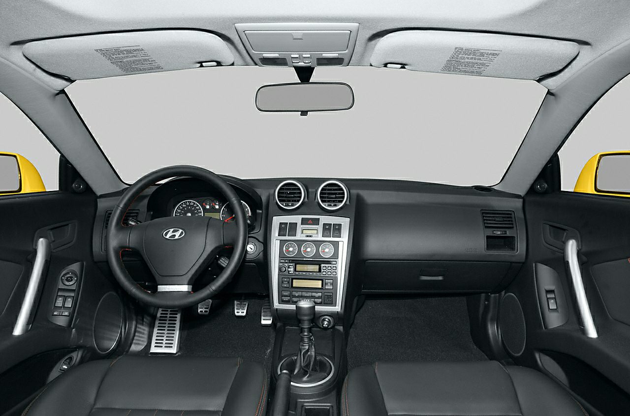 Dashboard, steering wheel, central console with manual gear shift