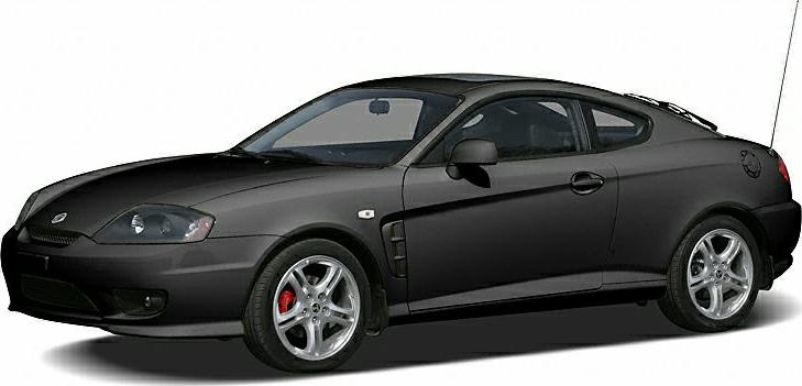 Black sporty coupe with alloy wheels and sleek aerodynamic design