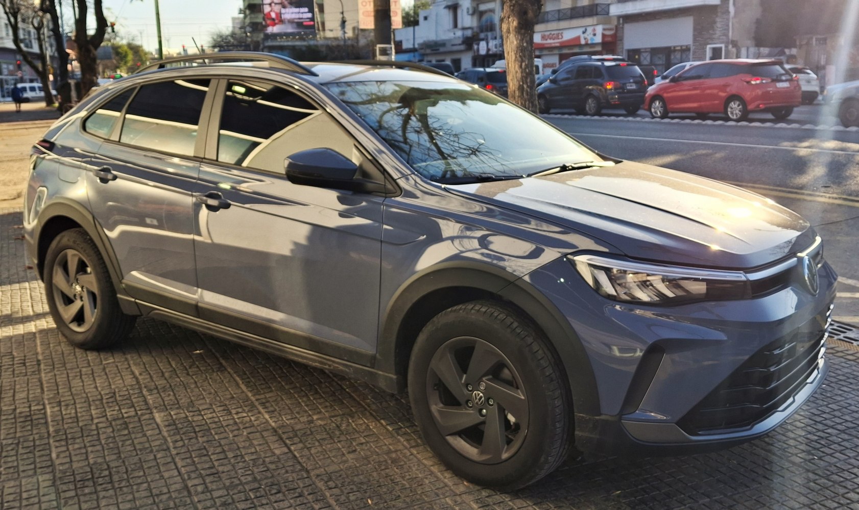 Front-side view with modern headlights and sleek design