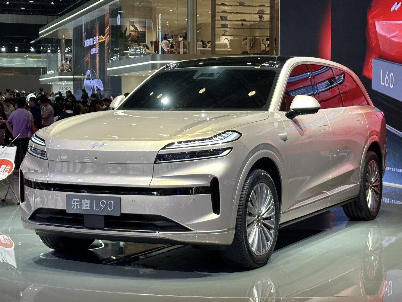 Sleek front view with LED headlights and aerodynamic styling