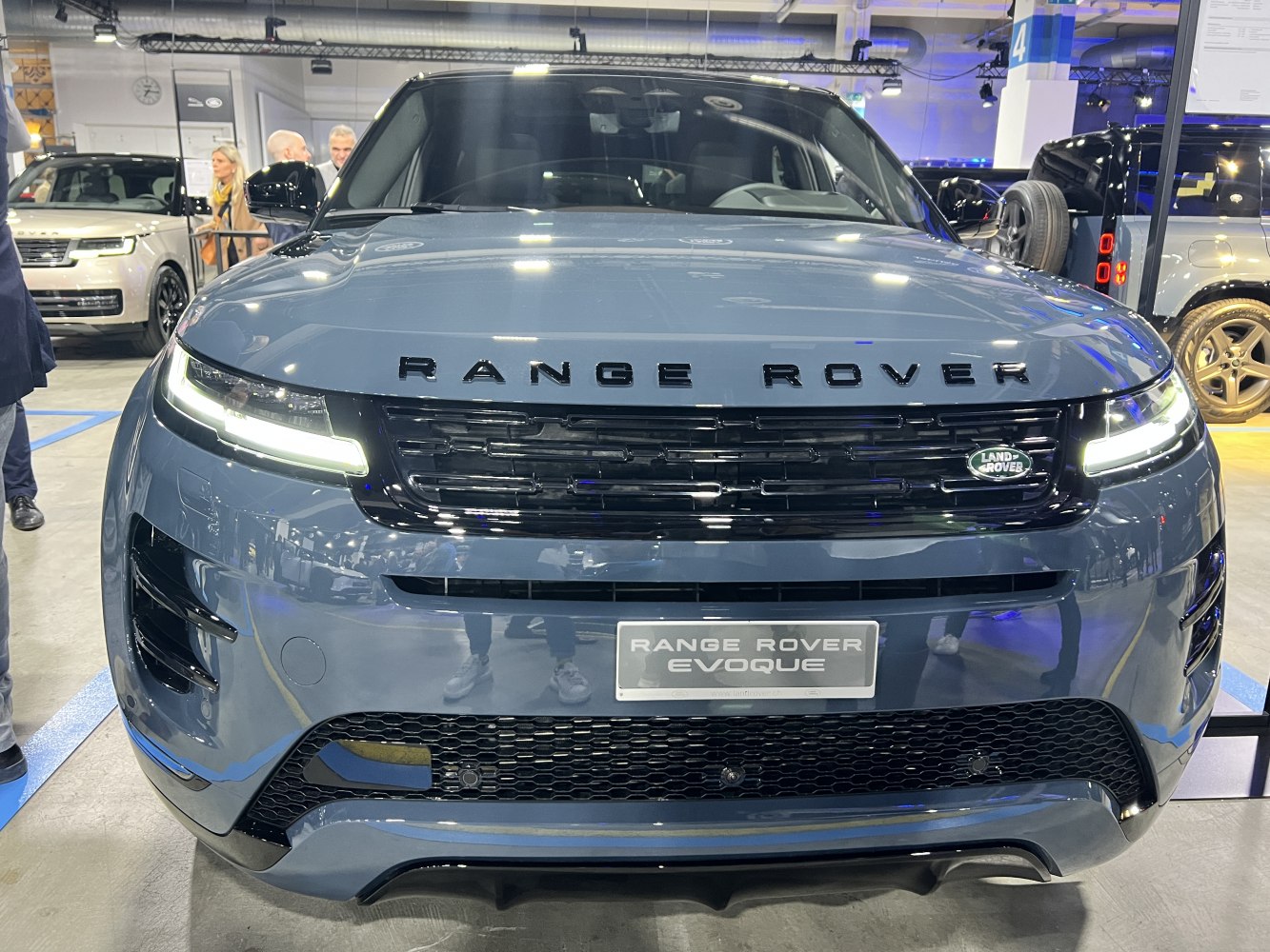 Front view with LED headlights and updated grille design