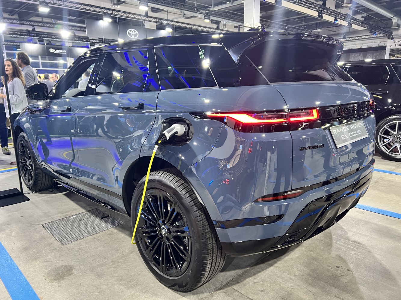 Rear view with LED taillights and electric charging port