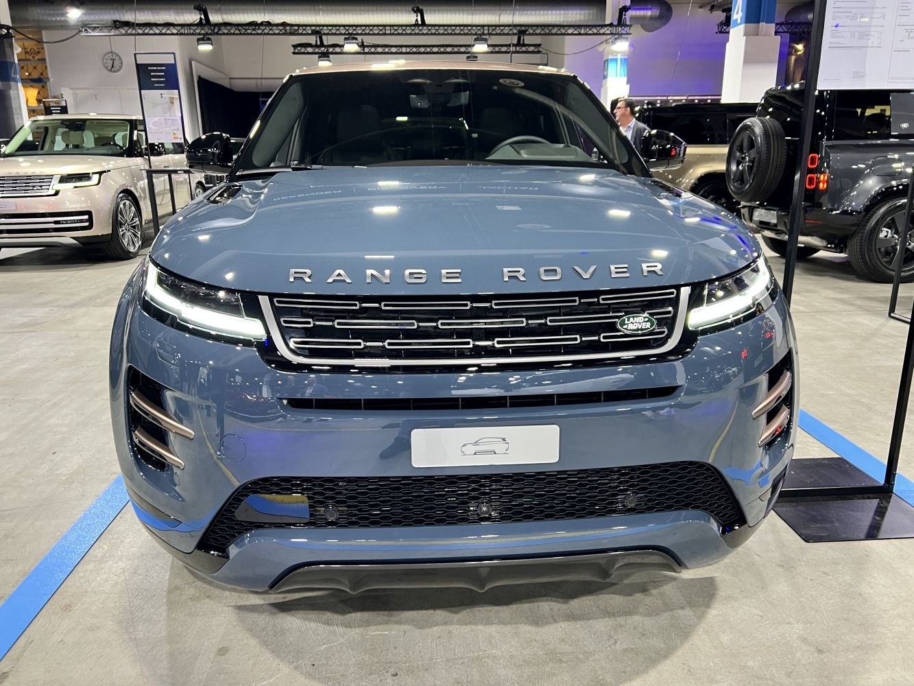Front view with grille and LED daytime running lights