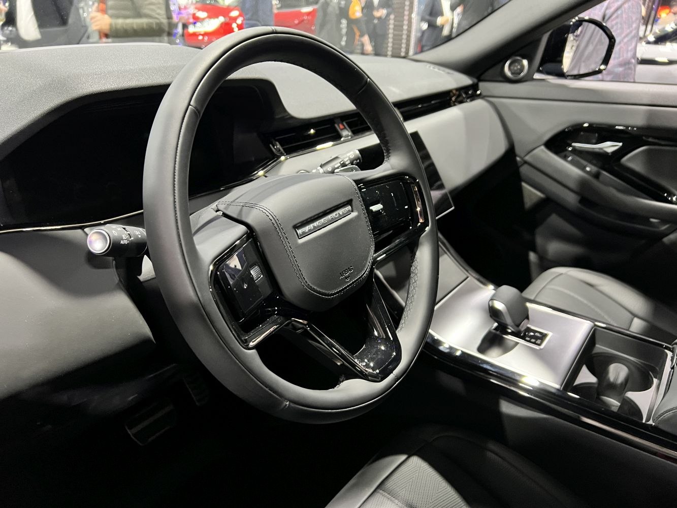 Modern steering wheel and sleek interior design
